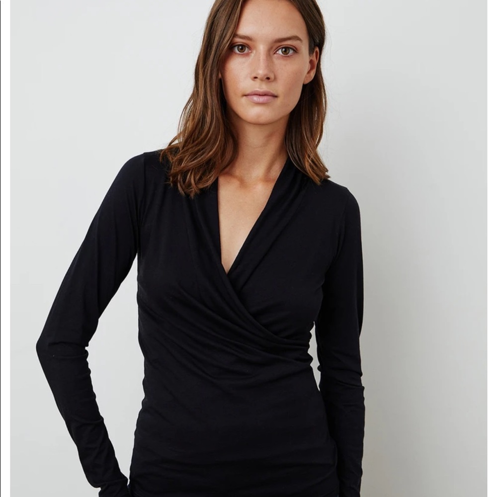 Velvet by Graham and Spencer Meri Wrap Top M EUC